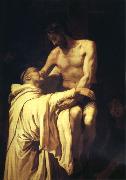 RIBALTA, Francisco Christ Embracing St.Bernard oil painting on canvas